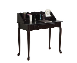 18" Dark Brown Solid Wood Computer Desk With Three Drawers - $8,082.04 MXN
