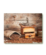 New Primitive style Coffee Grinder wood pallet Art Print - $57.44 CAD