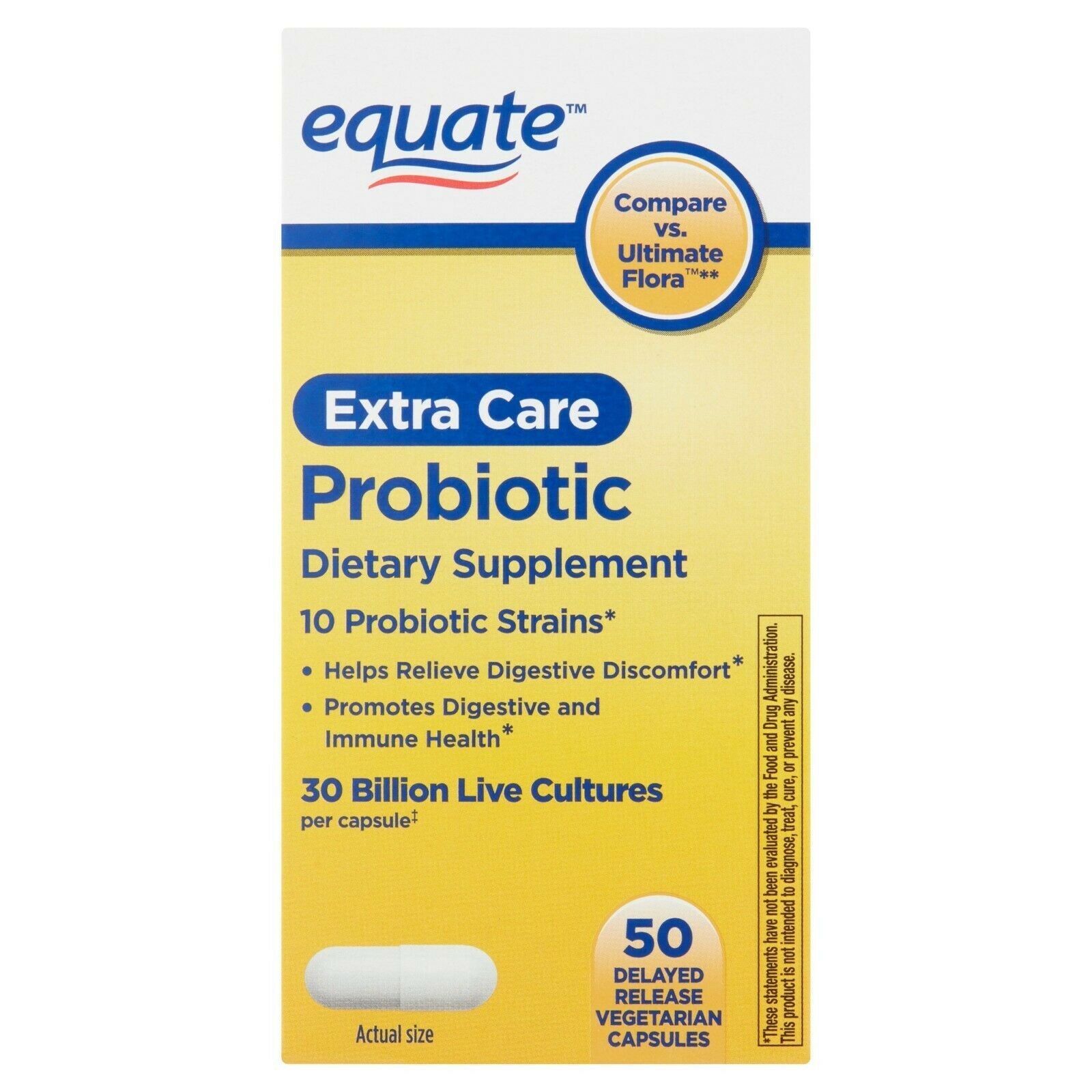 Equate Extra Care Probiotic Capsules Delayed Release 50 Count..+ - $49.49