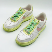 Nike Air Force AF1 82 GS Pink Lime Athletic Sneaker 314219-163 4Y Womens 5.5 - £39.65 GBP