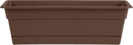 Bloem Dcbt30-45 Chocolate Brown Dura Cotta Window Box Planter With Tray,... - $34.94