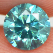 Round Shaped Diamond Fancy Turquoise Color 0.90 Carat VS2 Natural Enhanced Loose - £878.00 GBP