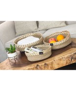 Braided Jute Rope Decor Baskets - Set Of 3 Baskets For Multi-Purpose Sto... - £26.24 GBP