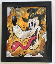 THE ORANGE WOLF Frank Forte Lowbrow Pop Surrealism Original Art Painting - £880.60 GBP