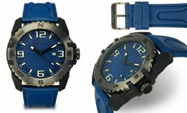 NEW Argenti 1298M Men&#39;s Paradigm Collection Blue Leather Sports Date Manly Watch - £44.87 GBP