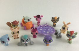 Littlest Pet Shop 12 Mini Figures Lot Carrot Car Bunny Kitten Ladybug Pi... - £38.62 GBP