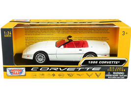 1986 Chevrolet Corvette C4 Convertible White with Red Interior &quot;History of Co... - £29.26 GBP