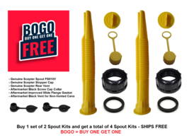 2-Pk Scepter Gas Can Spouts &amp; Vent Kit Moeller Midwest American Igloo Eagle Reda - £22.37 GBP