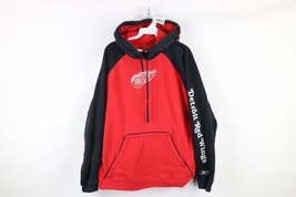 Vintage Reebok Mens Medium Faded Heavyweight Detroit Red Wings Hoodie Sweatshirt - £47.44 GBP