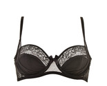 L&#39;AGENT BY AGENT PROVOCATEUR Womens Bra Rhian Lace Sheer Black Size 32B - $29.09