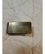 Vintage Personalized Engraved &#39;BIG H&#39;  Money Clip Gold Tone - $38.03 CAD