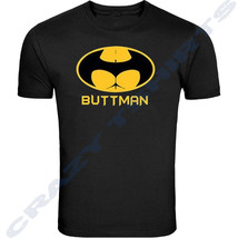 DC Comics Batman Buttman Classic Logo Official Licensed NWT Graphic Tee Black - £7.16 GBP
