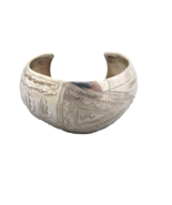 Heavy Sterling Silver Cuff Bracelet 77.6 Grams 1.5&quot; WIDE Circa 1930 - $237.59