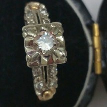  Estate 14K 2-Tone Gold Filigree .40ct VS/G Old European Cut Diamond Ring - $855.00