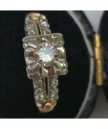  Estate 14K 2-Tone Gold Filigree .40ct VS/G Old European Cut Diamond Ring - $16,278.78 MXN