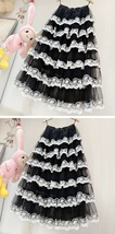 Black A-line LACE Tulle Skirt  Women Plus Size Fluffy Layered Tulle Skirt  image 4