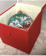 Reverse Inside Painted Christmas Glass Ornament Ball Seven Swans Swimmin... - £10.02 GBP