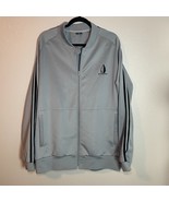 TacHuntFish Track Jacket Mens XL Gray Side Stripes Arrowhead Tac Hunt Fish - $666.19 MXN