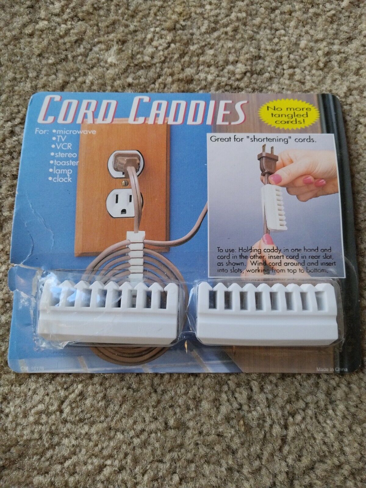 Vintage Cord Caddies - New In Package - White - Organization - $9.89