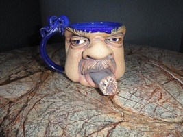 Ceramic Cigar Man Coffee Mug 3.75&quot; H New # 005 - $85.00
