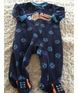 Child Of Mine Boys Blue Orange Soccer Fleece Long Sleeve Pajamas 3-6 Months - $6.72 CAD