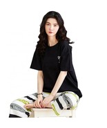 Sleep Wear 100% Soft Cotton Black &amp; Yellow Pajama Set Lounge wear M L XL... - $29.95