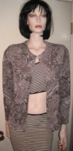 Vtg TRADITION Brand Elegant Paisley Pattern 2 pc Set Matching Blouse &amp; Tank top - £28.24 GBP