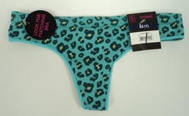 NOBO Women&#39;s Sexy Teal Leopard Print Seamless Thong - XS (1) - New w/ Tag - £4.73 GBP