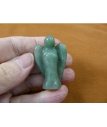 (Y-ANG-557) green aventurine Guardian Angel GEMSTONE stone figurine love... - $342.85 MXN