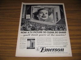 1953 Print Ad Emerson TV Television Sets 21 Space Saver Model 740 - £12.52 GBP