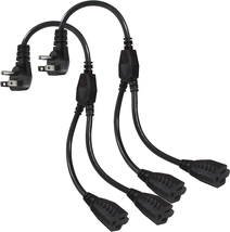 Power Cord Extension Y Splitter - 1 to 2 Way Outlet Adapter NEMA 5-15P 9... - £18.87 GBP