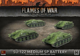 Flames of War SBX60 Soviet SU-122 Medium SP Battery Battlefront Miniatures - $77.99