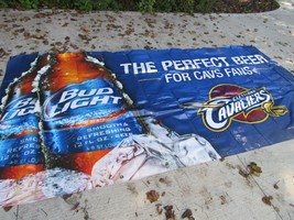 Budweiser Beer Banner Huge! (12&#39; X 6&#39;) Advertising Cleveland Cavaliers Bud - £60.65 GBP