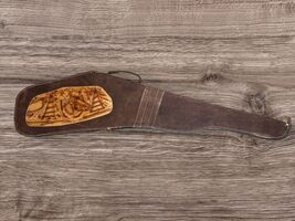 Handcrafted Leather &amp; Suede Rifle Case 48" Burned Horse and Western Scen... - $158.36