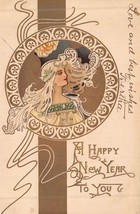 Eva Daniell Art Nouveau BYZANTINES-WOMAN In Gilt CIRCLE~1904 Tuck 2524 Postcard - £63.11 GBP