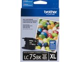 Brother Genuine High Yield Black Ink Cartridge, LC75BK, Replacement Blac... - £21.09 GBP+