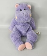 Aurora Hippo Plush Floppy Purple Lavender Shaggy Fuzzy Stuffed Animal 10" HTF - $59.35