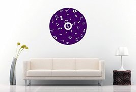Purple 10&quot; CD and Music Notes Music Note DIY Sticker Home Décor Wall Art - £7.82 GBP