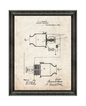 Thomas Edison Speaking-telepgraph Patent Print Old Look with Black Wood Frame - £18.66 GBP+