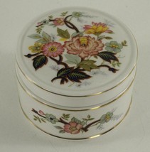 Vintage SADLER ENGLAND Porcelain Round Floral Rose Powder Trinket Dresser Box - £16.35 GBP