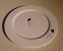 Happy X-Mas Snowman White Dinner Plate by ASA Design Made in Germany - $22.77