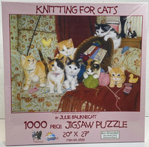 Knitting for Cats Jigsaw Puzzle 1000 Pc 20 x 27” Sunsout #67259 Julie Ba... - £12.89 GBP