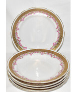 Antique Royal Bayreuth Bavaria Porcelain Bowls 5pc Set 9&quot; Bowls Pink Flo... - £43.45 GBP