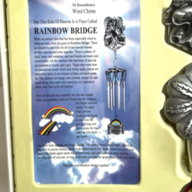 Pet Memorial Wind Chimes - The Rainbow Bridge Story Windchime Pet Remembrance - £14.20 GBP