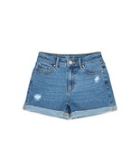 Wonder Nation Girls High Rise Mom Short, Medium Destruction Size XXL (18) - $346.45 MXN