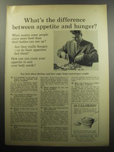 1957 Sugar Information, Inc. Ad - the difference between appetite and hu... - $18.49