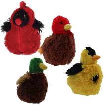 MPP Chonky Bird Dog Toys Soft Fuzzy Plush Feather Squeakers 7&quot; Choose Character  - £11.17 GBP+