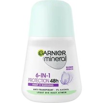 Garnier Mineral antiperspirant 6in1 Protection FLORAL FRESH 50ml-FREE SHIP - £7.33 GBP