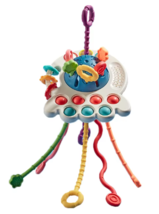 Baby Developmental Toy – Silicone Pull String Rattle &amp; Teether for 6-12 Months - $13.48