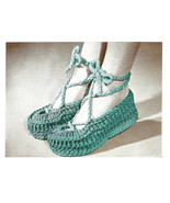 Vintage 1940s Wedgie Play Shoes for the Pin Up Girl - Crochet pattern (P... - £2.94 GBP
